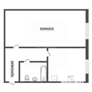 1-к квартира, вторичка, 32м2, 4/5 этаж