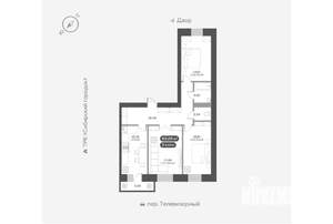 3-к квартира, вторичка, 83м2, 4/16 этаж