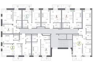 2-к квартира, строящийся дом, 42м2, 3/17 этаж