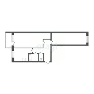 2-к квартира, вторичка, 47м2, 5/5 этаж