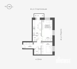 2-к квартира, вторичка, 74м2, 3/15 этаж