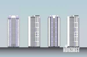 2-к квартира, строящийся дом, 46м2, 13/25 этаж