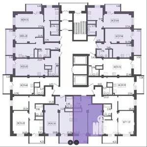 1-к квартира, строящийся дом, 40м2, 16/17 этаж