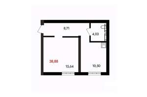 1-к квартира, вторичка, 39м2, 11/18 этаж