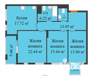 3-к квартира, вторичка, 93м2, 3/17 этаж