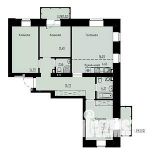 4-к квартира, вторичка, 85м2, 2/7 этаж