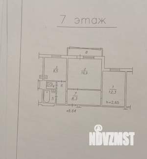 2-к квартира, вторичка, 52м2, 7/10 этаж
