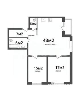 3-к квартира, вторичка, 92м2, 10/21 этаж