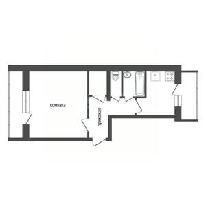 1-к квартира, вторичка, 36м2, 8/9 этаж