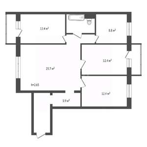 4-к квартира, вторичка, 83м2, 10/10 этаж