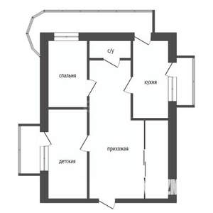 2-к квартира, вторичка, 59м2, 8/9 этаж