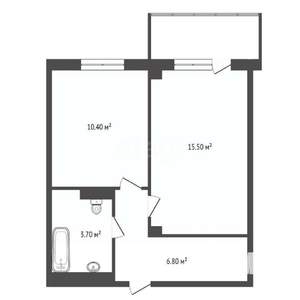 1-к квартира, вторичка, 38м2, 21/24 этаж