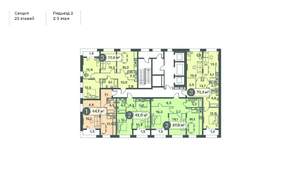 3-к квартира, строящийся дом, 78м2, 2/25 этаж