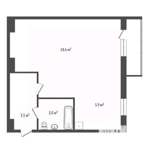 1-к квартира, вторичка, 33м2, 4/5 этаж