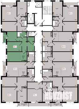 3-к квартира, строящийся дом, 58м2, 15/17 этаж