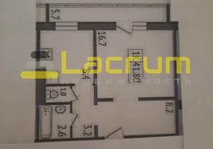 1-к квартира, сданный дом, 42м2, 2/17 этаж