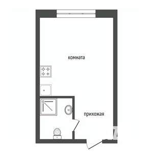 Студия квартира, вторичка, 12м2, 6/9 этаж