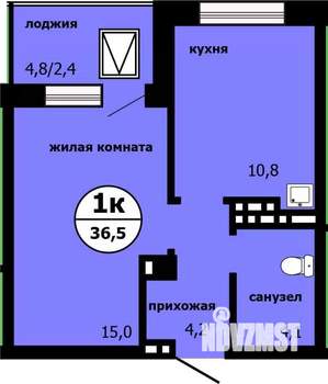 1-к квартира, вторичка, 36м2, 18/19 этаж