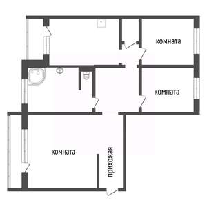 3-к квартира, вторичка, 78м2, 6/9 этаж