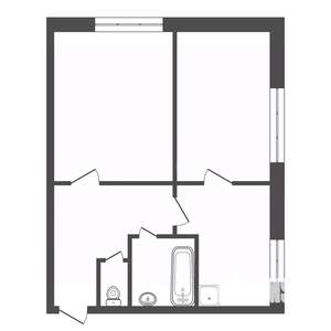 2-к квартира, вторичка, 40м2, 2/2 этаж