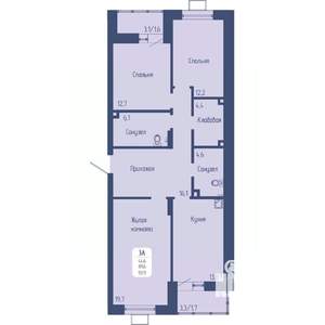 3-к квартира, вторичка, 93м2, 2/15 этаж