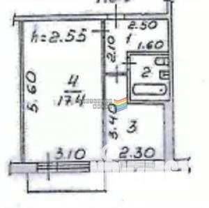 1-к квартира, вторичка, 31м2, 3/5 этаж