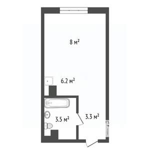 1-к квартира, вторичка, 13м2, 2/5 этаж