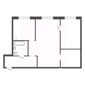 2-к квартира, вторичка, 47м2, 2/5 этаж