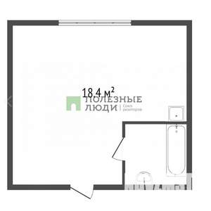 Студия квартира, вторичка, 19м2, 1/9 этаж