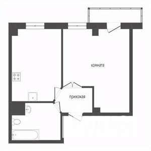 1-к квартира, вторичка, 40м2, 6/10 этаж