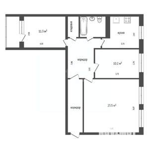 3-к квартира, вторичка, 74м2, 2/9 этаж