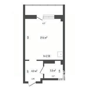 Студия квартира, вторичка, 31м2, 4/25 этаж