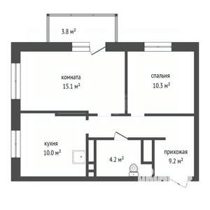 2-к квартира, вторичка, 50м2, 4/24 этаж