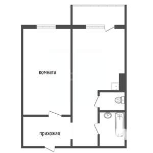 1-к квартира, вторичка, 45м2, 2/17 этаж