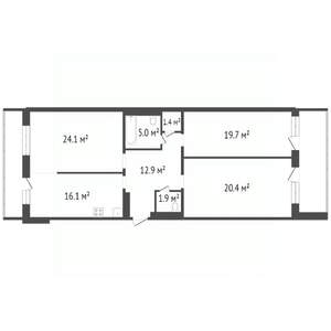 3-к квартира, вторичка, 103м2, 2/10 этаж