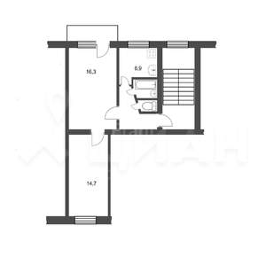 2-к квартира, вторичка, 48м2, 4/5 этаж