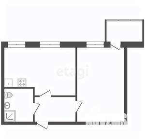 2-к квартира, вторичка, 43м2, 4/26 этаж
