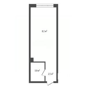 Студия квартира, вторичка, 17м2, 2/19 этаж