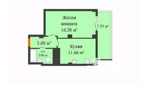 1-к квартира, вторичка, 36м2, 2/17 этаж