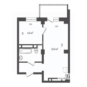 2-к квартира, вторичка, 29м2, 11/25 этаж