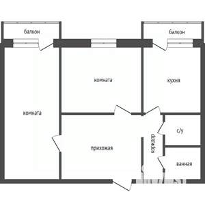 2-к квартира, вторичка, 62м2, 6/16 этаж