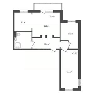 3-к квартира, вторичка, 69м2, 9/10 этаж