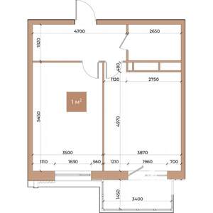 1-к квартира, вторичка, 52м2, 17/24 этаж