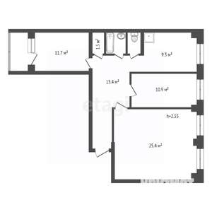 3-к квартира, вторичка, 78м2, 8/9 этаж