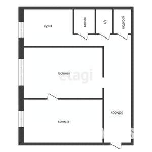 2-к квартира, вторичка, 55м2, 4/4 этаж