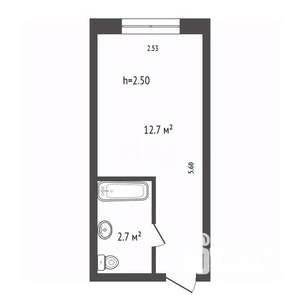 Студия квартира, вторичка, 15м2, 3/5 этаж