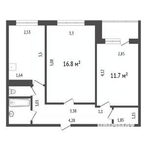2-к квартира, вторичка, 54м2, 3/9 этаж