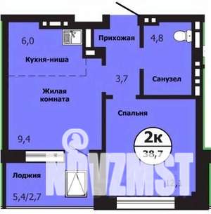 2-к квартира, вторичка, 38м2, 18/19 этаж
