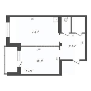 2-к квартира, вторичка, 58м2, 14/20 этаж