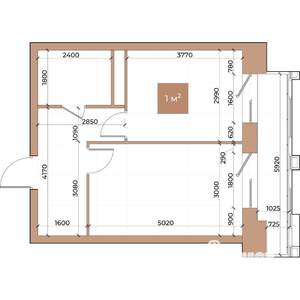 1-к квартира, вторичка, 39м2, 2/24 этаж